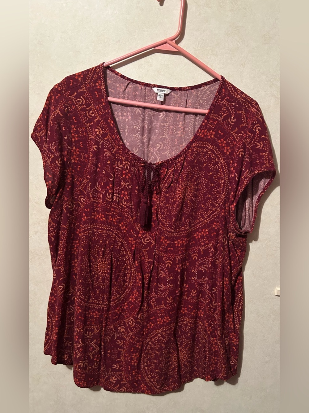 Sonoma Goods for Life XL Maroon Blouse